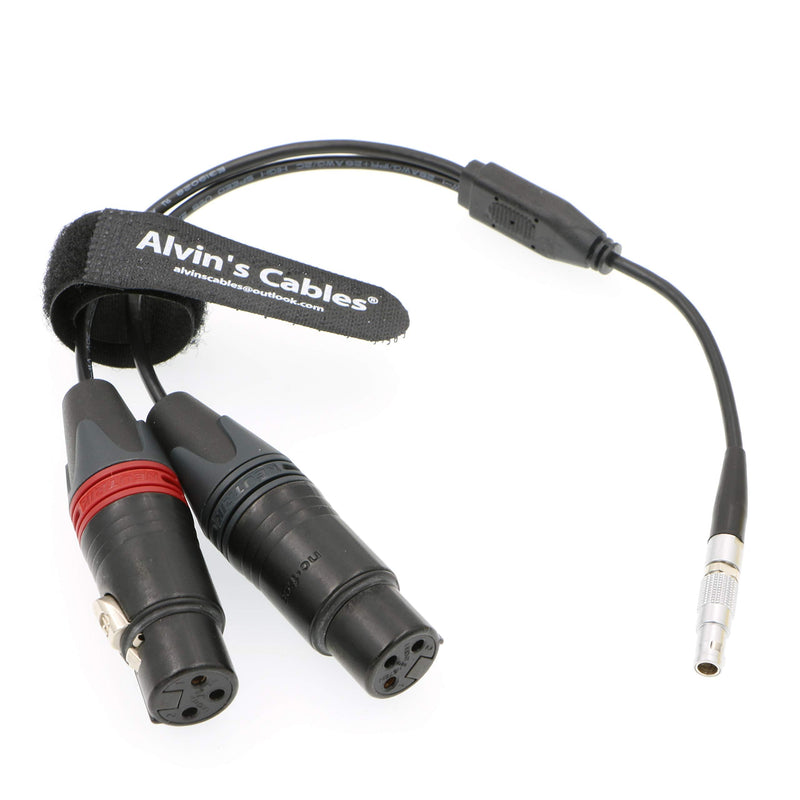 [Australia - AusPower] - Alvin's Cables 5 Pin Male to Two XLR 3 Pin Female Audio Input Cable for Z CAM E2 Camera straight 5 pin 