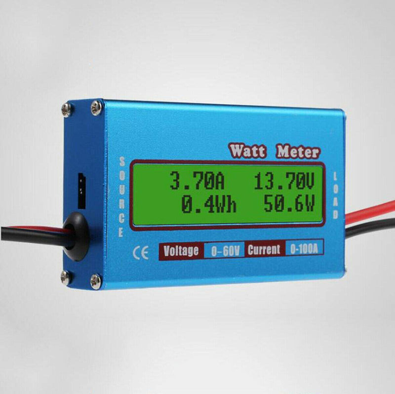 [Australia - AusPower] - Simple DC Power Analyser 12V 24V Balance Voltage Watt Volt Amp Meter Solar Wind Analyzer Energy Monitor 