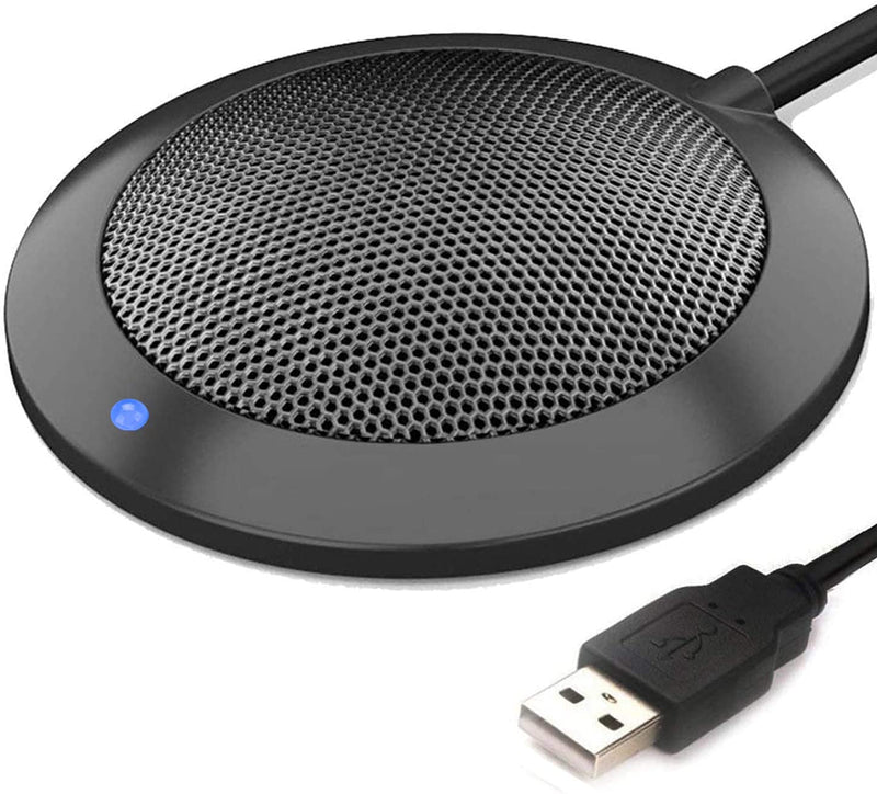 [Australia - AusPower] - Conference USB Microphone, Computer Desktop Mic with LED Indicator, TKGOU Plug & Play Omnidirectional Condenser PC Laptop Mics for Online Meeting/Class,Skype,Recording,Chatting,Zoom,(Windows/Mac OS X) DM2 