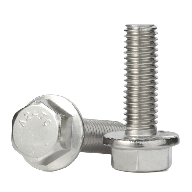 [Australia - AusPower] - M8-1.25 x 25mm Flanged Hex Head Bolts Flange Hexagon Screws, Stainless Steel 18-8 (304), Plain Finish, DIN 6921, 15 PCS M8 x 25mm 