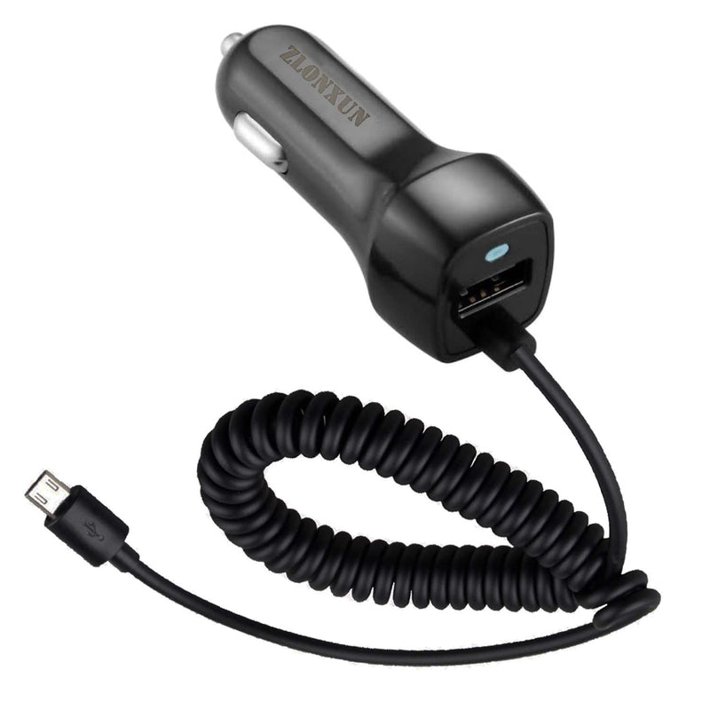 [Australia - AusPower] - Car Charger with Micro USB Cable for Samsung Galaxy S7 /S7 Edge/S6/J7/J8/A10/J6/A9,LG K20/K30/G4/Stylo 3,Motorola X/Moto E7/E6/G5,HTC m9/m8,Other Micro USB Devices 