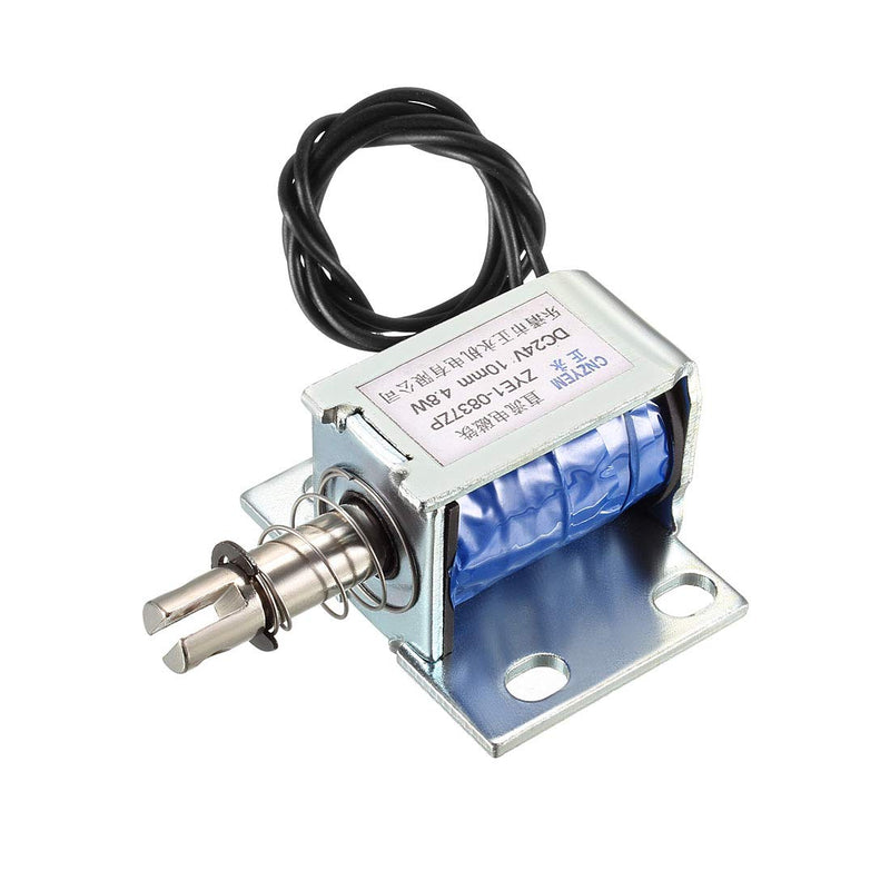 [Australia - AusPower] - uxcell DC Push Pull Type Solenoid Electromagnet, DC24V 4.8W 40g 10mm, Open Frame Type, Linear Motion 