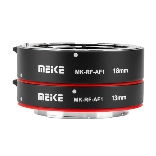Meike MK-RF-AF1 13mm + 18mm Metal AF Full Frame Macro Extension Tube Adapter Ring Kit for EOS-R Series Cameras RF Mount Cameras EOS-R EOS-RP
