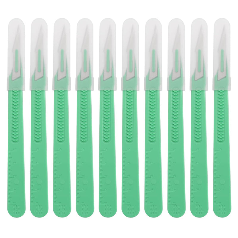 UKCOCO Disposable Plastic Surgical Scalpel Knives Multifunctional Carving Knife Tools Scrapbooking Craft Disposable Scalpels with Individually Packed Pack of 10