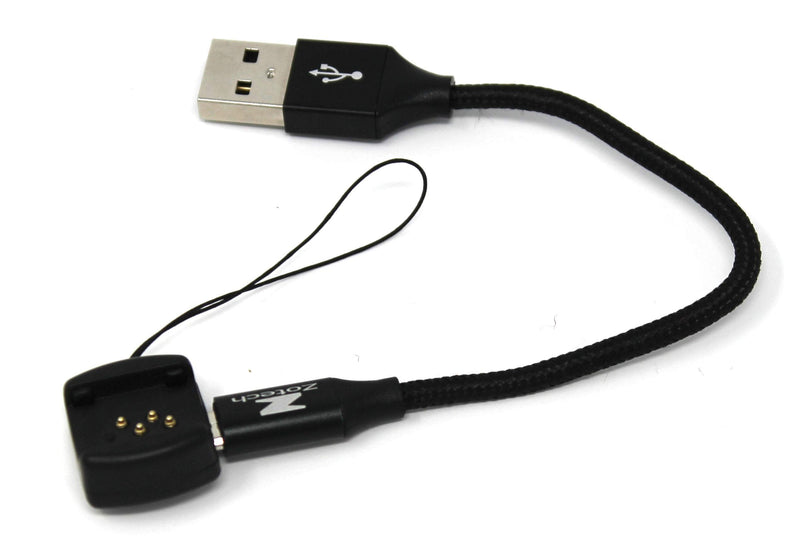 [Australia - AusPower] - Zotech Replacement Charge Clip for Jaybird X3 / X4 with 6 inch Braided Micro USB Cable (Black) 