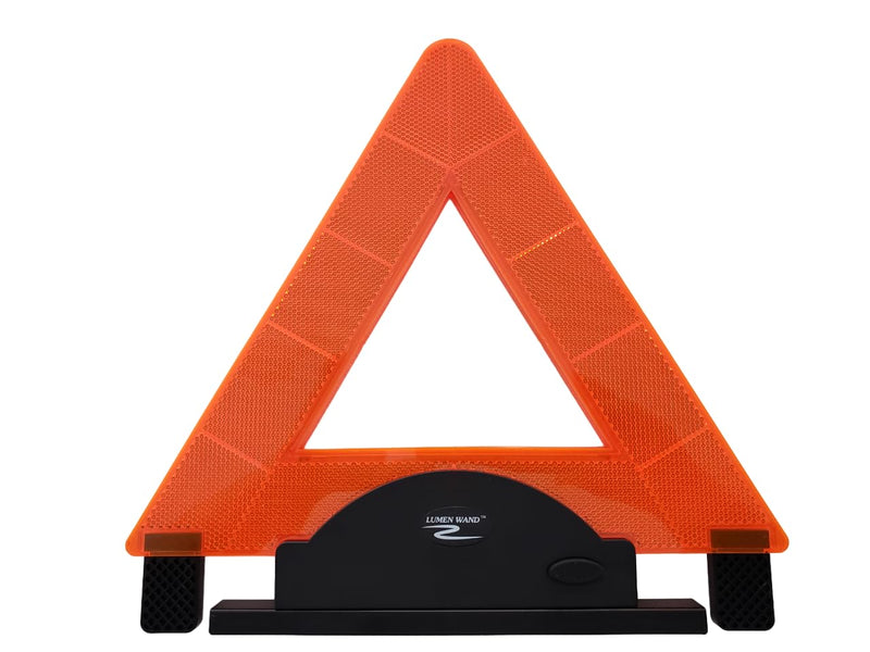 [Australia - AusPower] - Emergency Warning Triangle by Lumen Wand Store for Road Side Safety, Vehicle Breakdown, and Hazard Marking - Internal LED Illumination Combined with External Reflectivity, 1 