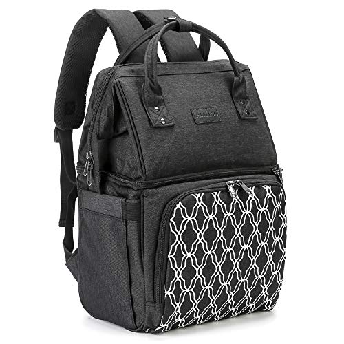 AmHoo Insulated Lunch Box Cooler Backpack Waterproof Leak-Proof Lunch Bag Tote for Men Women Hiking Beach Picnic Trip with Strongest YKK Zipper Black