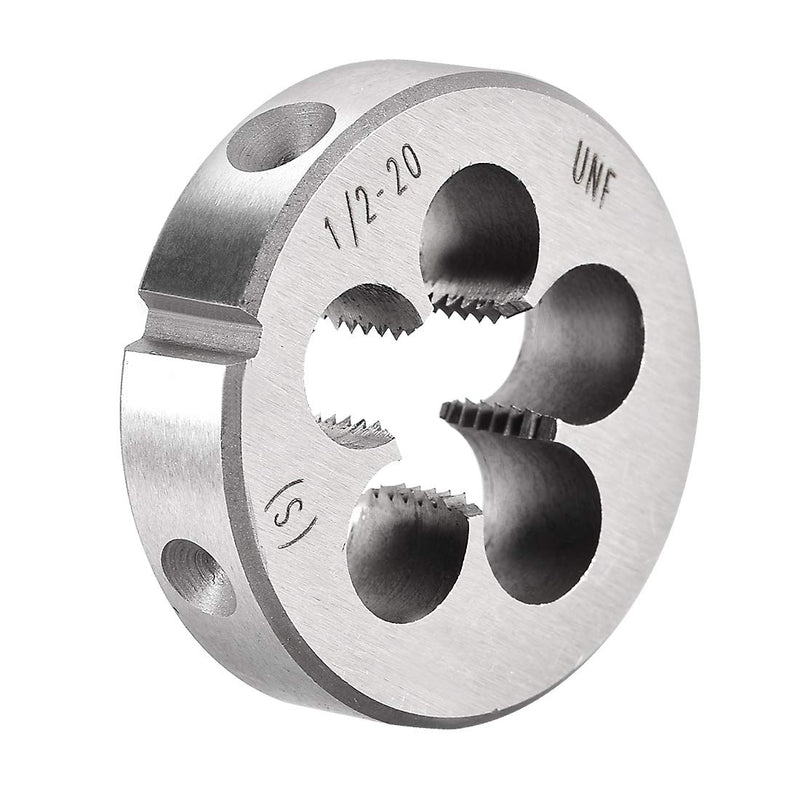 sourcing map 1/2-20 UNF Round Die Machine Thread Die 1.5 Inch AD Tool Steel | Thread cutting clamp, alloy tool steel thread repair tool