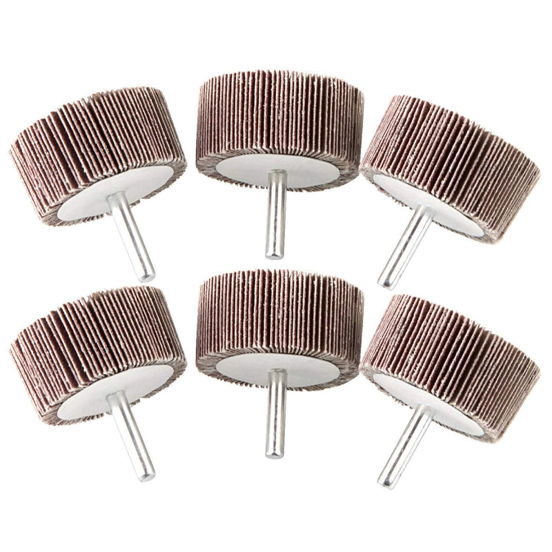 [Australia - AusPower] - 10 Pack Sanding Flap Wheel, 2 x 1 x 1/4 inch Shank Mounted Flap Wheels 120 Grit Aluminum Oxide Abrasive Flap Grinding Wheels by STARVAST for Removing Rust, Deburring, Grinding Polishing Flat 