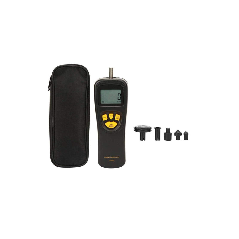 [Australia - AusPower] - Digital Contact Tachometer,LCD Handheld Tachometer 0.5-19999RPM,High Tester Counter with Max/Min/Last Data Backlight Hold Functions 