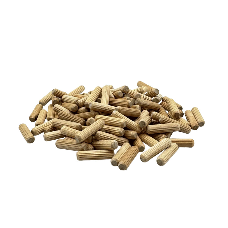 [Australia - AusPower] - 1/4" x 1" - 100 Pack Wooden Dowel Pins - Kiln Dried, Fluted, and Beveled (1/4" x 1", 100pk) 1/4" x 1" 