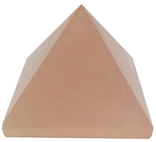 Purpledip Rose Quartz Stone Pyramid: Reiki Healing Divine Spiritual Crystal (11933)