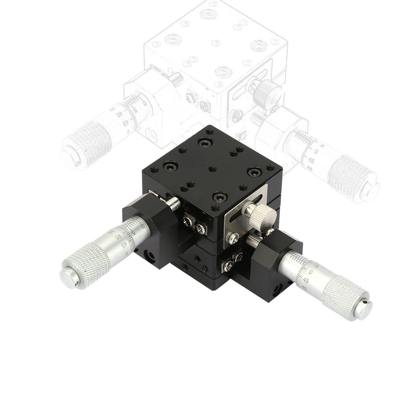 [Australia - AusPower] - 40x40mm Aluminum Alloy Manual XY Linear Stage,Micrometer Manual Slide Table,Used for Capacitive ,for Precision Inspection,Mechanical Positioning,Optical Waveguide Alignment 