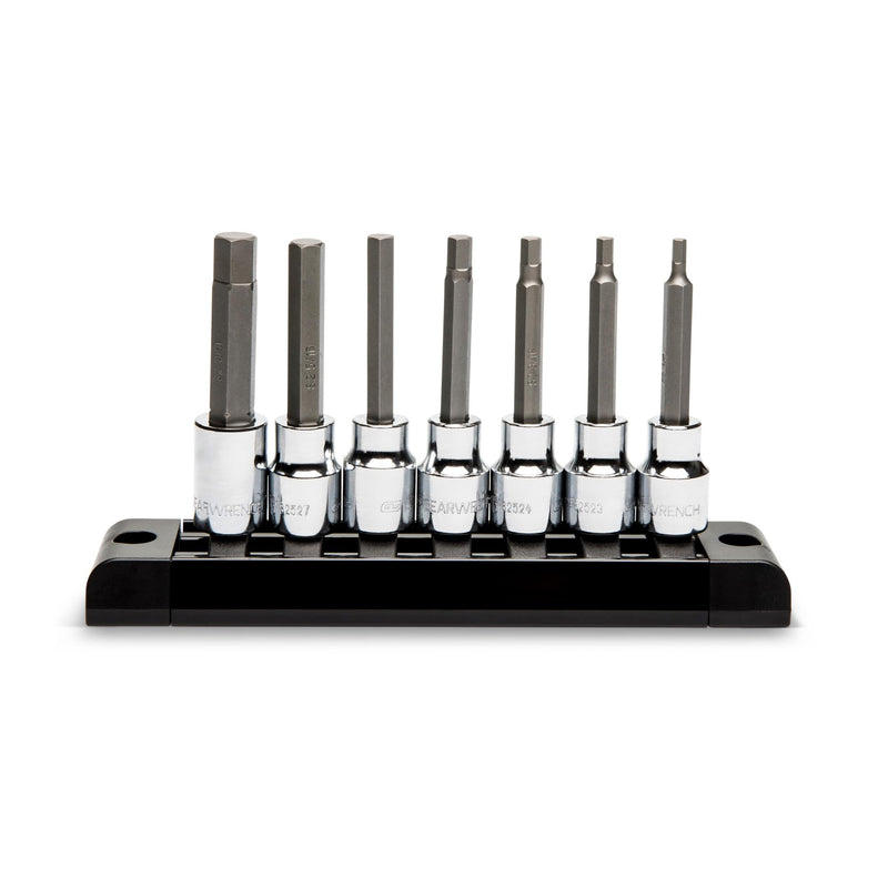 GEARWRENCH 7 Pc. 3/8" Drive Mid-Length Hex Bit Socket Set, SAE - 82529