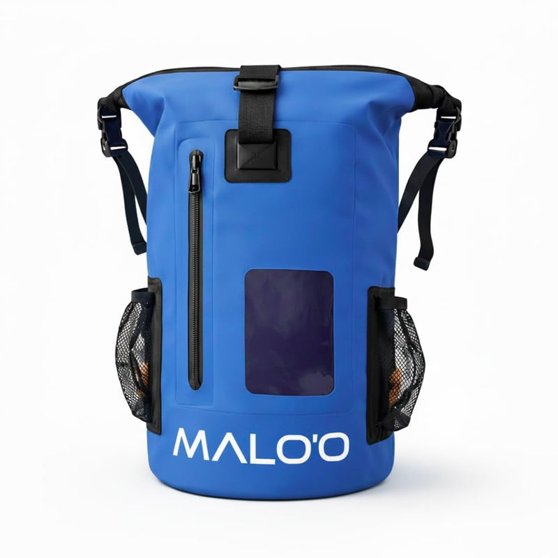 Malo’o 30L Waterproof Dry Bag Backpack – Roll Top Heavy Duty 500D PVC Dry Pack with Padded Straps, IPX6 Waterproof, Keeps Gear Dry for Kayaking, Fishing, Beach, Camping & Travel Dark Blue 30l Dry Backpack