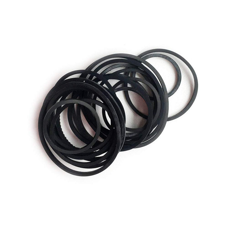 [Australia - AusPower] - Mixed Square Cassette Tape Belt Machine Recorder Rubber Belt 25/30/35/38/40/45/50/55/60/65MM （1/2 Perimeter） CD DVD Assorted Common Belt Repair Rebuild for Repair Maintenance - Black (Packs of 30) 