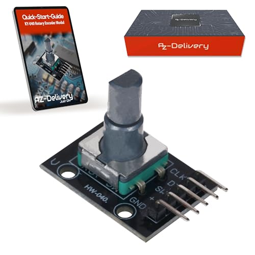 AZDelivery KY-040 Rotary Encoder, Rotary Encoder, Module Compatible with Arduino, Includes E-Book!