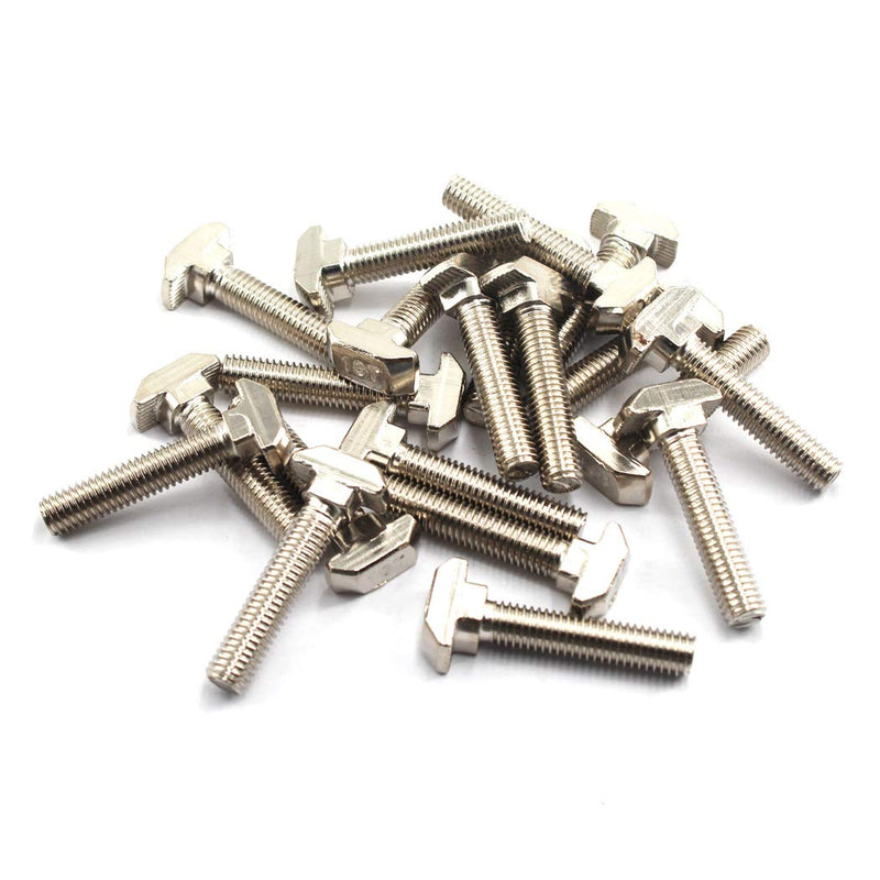 [Australia - AusPower] - M8X30 T Slot Bolt Carbon Steel Hammer Head Bolt for 4545 Series T Slot Aluminum Extrusion European Standard (20 Pieces) 