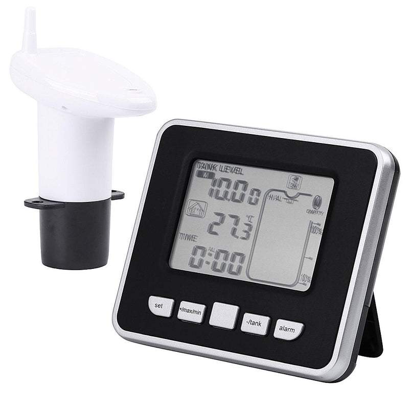[Australia - AusPower] - Mugast Ultrasonic Level Sensor Water Liquid Level Sensor Transmitter with LCD Temperature Display Supports Liquid Level High/Low Alarm 