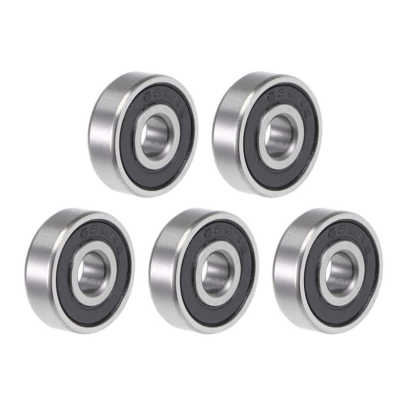 [Australia - AusPower] - uxcell 625-2RS Deep Groove Ball Bearing 5x16x5mm Double Sealed ABEC-3 Bearings 5-Pack 5mmx16mmx5mm 