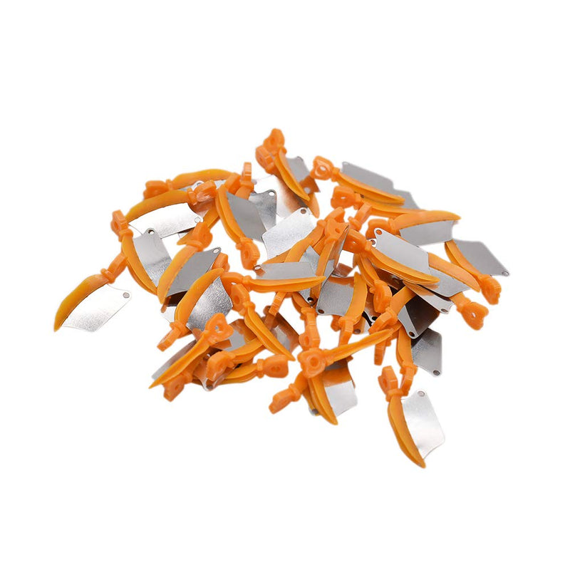 [Australia - AusPower] - Angzhili 40 Pcs/Box Dental Wedge Knife Teeth Interproximal Plastic Wedge (Orange) Orange 