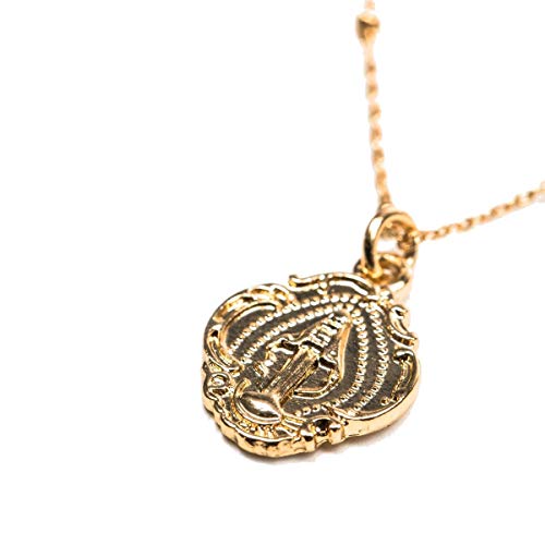 My Saint My Hero Miraculous Mary Petite Necklace Goldtone