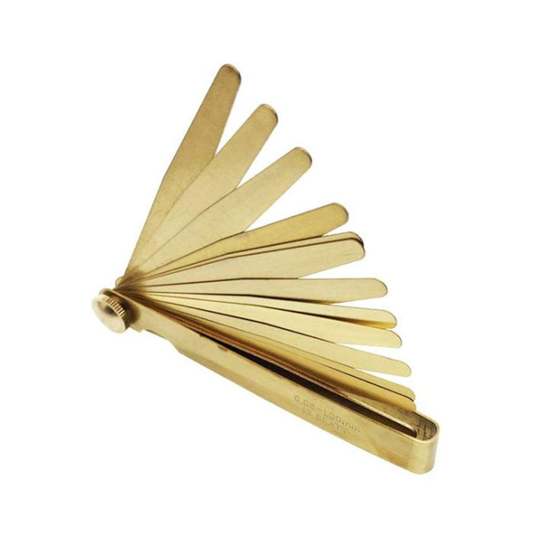 Brass feeler, plug gauge, high-precision clearance gauge, thickness gauge, non-magnetic copper feeler, single piece set, 0.03-1.0mm(100 * 13) Brass