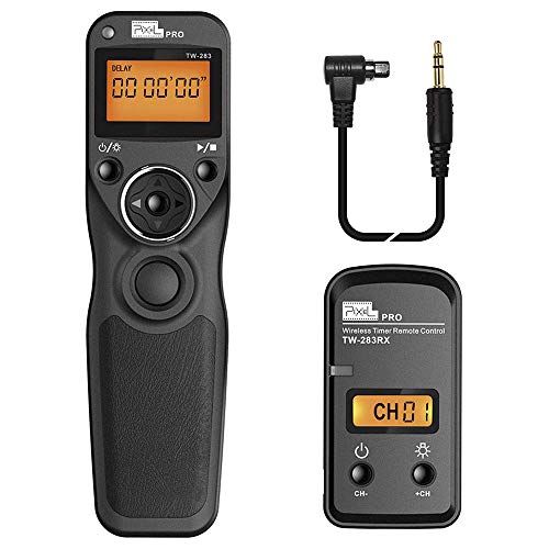 Wireless Shutter Remote Compatible for Canon, Pixel TW-283 N3 Shutter Remote Control Wireless Remote Shutter Release Timer Compatible for Canon EOS 5D, 5D Mark II, 5D Mark III, 6D, 7D, 7D Mark II