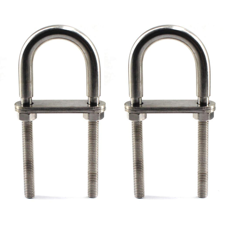 [Australia - AusPower] - M8x120 U Bolt 304 Stainless steel Tie Down U Bolt (Pack of 2) M8x120 