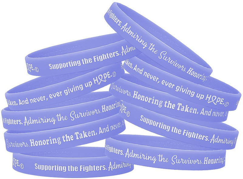 [Australia - AusPower] - Supporting the Fighters, Admiring the Survivors, Honoring the Taken Silicone Wristband (10 Pack) Periwinkle 