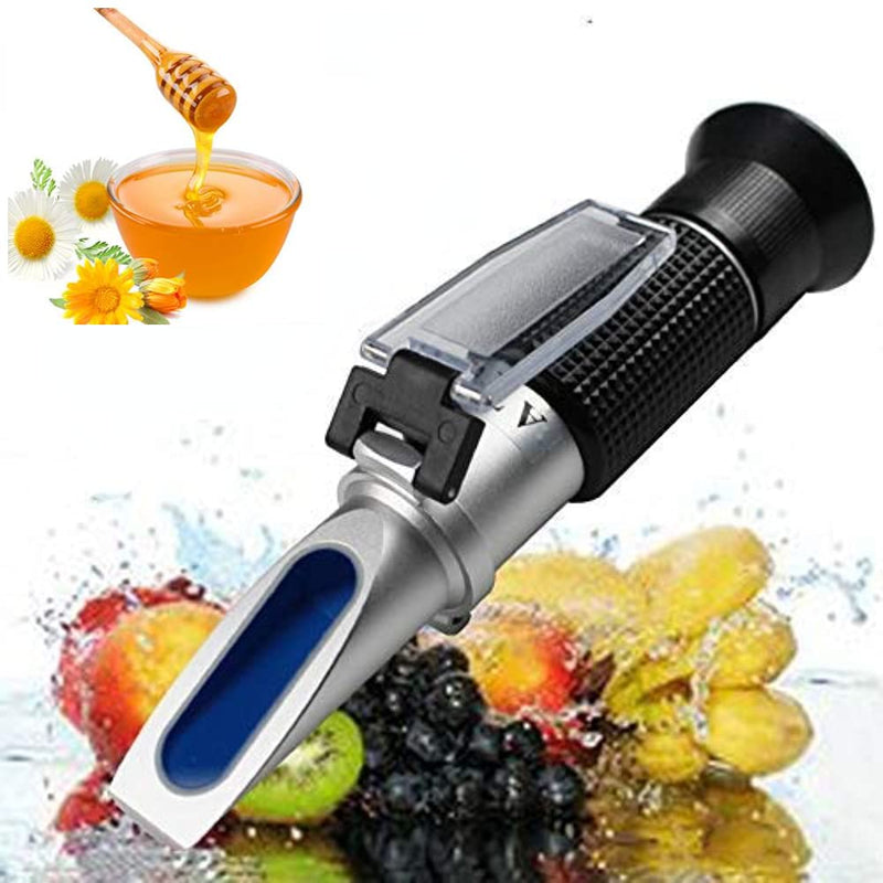 [Australia - AusPower] - Honey Refractometer with ATC, Hobein Refractometer for Honey Moisture, Brix and Baume, 3-in-1 Uses, 58-90% Brix Scale Range Honey Moisture Tester, Ideal for Honey, Maple Syrup, Molasses, Bee Keeping 