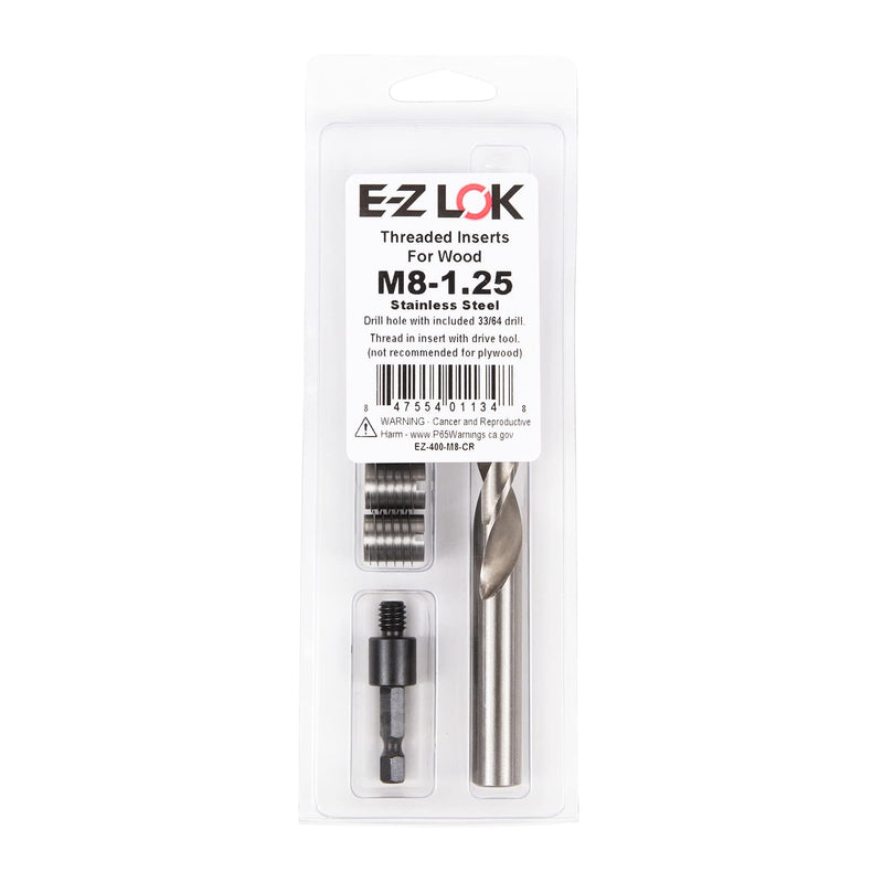 [Australia - AusPower] - E-Z LOK E-Z Knife Threaded Insert Installation Kit for Hard Wood - Stainless - M8-1.25 