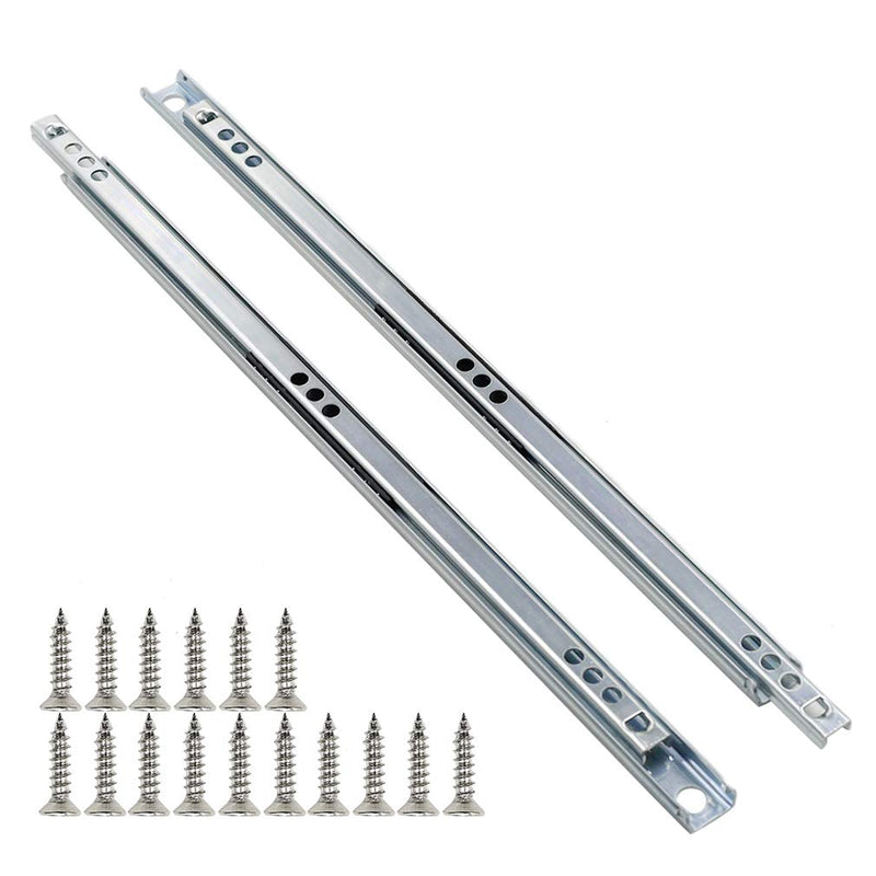 [Australia - AusPower] - Yoohey Metal 12 inch Drawer Slides, Ball Bearing Two Way Slide Track Rail 0.7 inch Wide 1 Pair 12" - 1Pair 