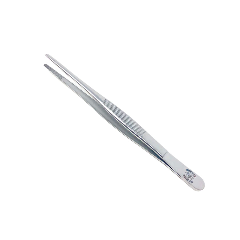 [Australia - AusPower] - Stainless Steel General Application Lab Forceps with Straight Broad Strong Tips (6 in. (152 mm)) 6 in. 