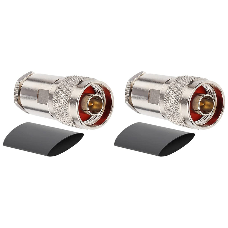 [Australia - AusPower] - XRDS -RF N Male Connectors Clamp Plug Attach Adapter 50 ohm Rf Coaxial Connector for LMR400 /KMR400 Cable Belden 9913 RG8 Cable Pack of 2 Pieces 