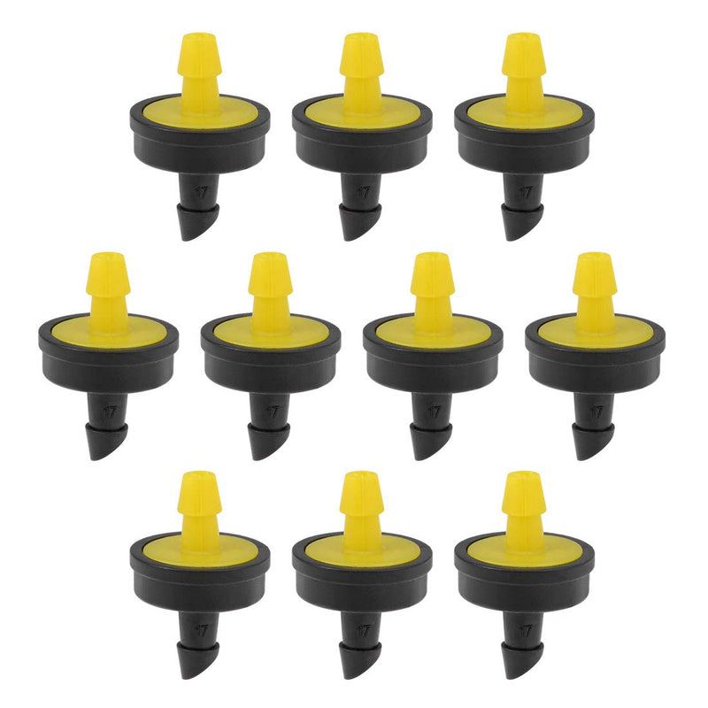[Australia - AusPower] - uxcell Pressure Compensating Dripper 5GPH 20L/H Emitter for Garden Lawn Drip Irrigation with Barbed Hose Connector Plastic Yellow 20pcs 