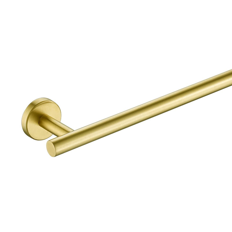 JQK Bath Towel Bar Brushed Gold, 18 Inch 304 Stainless Steel Thicken 0.8mm Towel Rack Bathroom, Towel Holder Wall Mount, Total Length 20.47 Inch TB110L18-BG 20.5 Inch