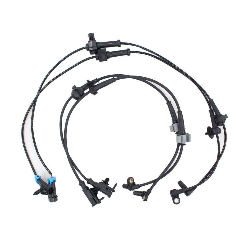 NewYall Set of 4 Front and Rear Right Passenger and Left Driver Side ABS Wheel Speed Sensor for 2007-2008 Escalade ESV, 2007-2012 Escalade/Escalade EXT/Avalanche/Suburban 1500/Taho/Yukon/Yukon XL 1500