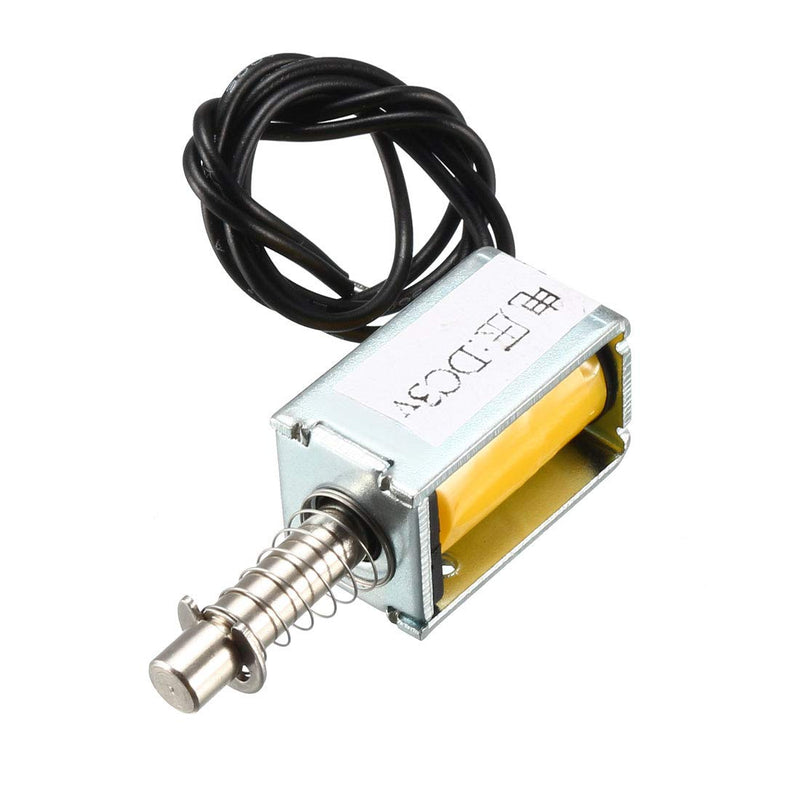 sourcing map DC 3V Pull Type Solenoid Electromagnet Open Frame 3mm/15g 0mm/80g 3mm DC3V 3mm/15g 0mm/80g