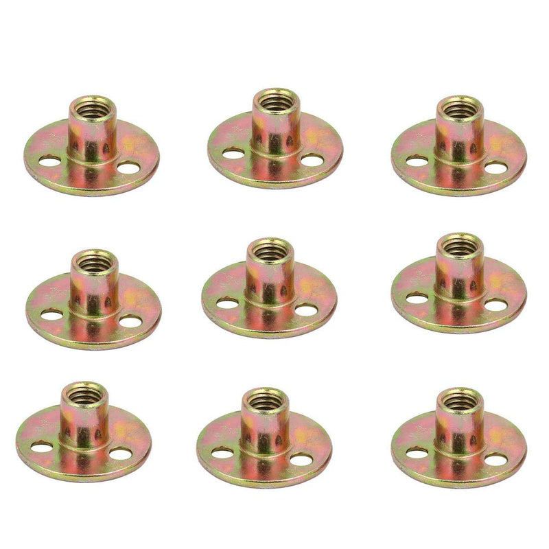 [Australia - AusPower] - 5/16"-18 T Nuts Brad Hole Carbon Steel Round Base Screw-in T-Nuts Furniture Hardware Flange Insert Female Thread T-Nut 5/16"-18?12pcs? 