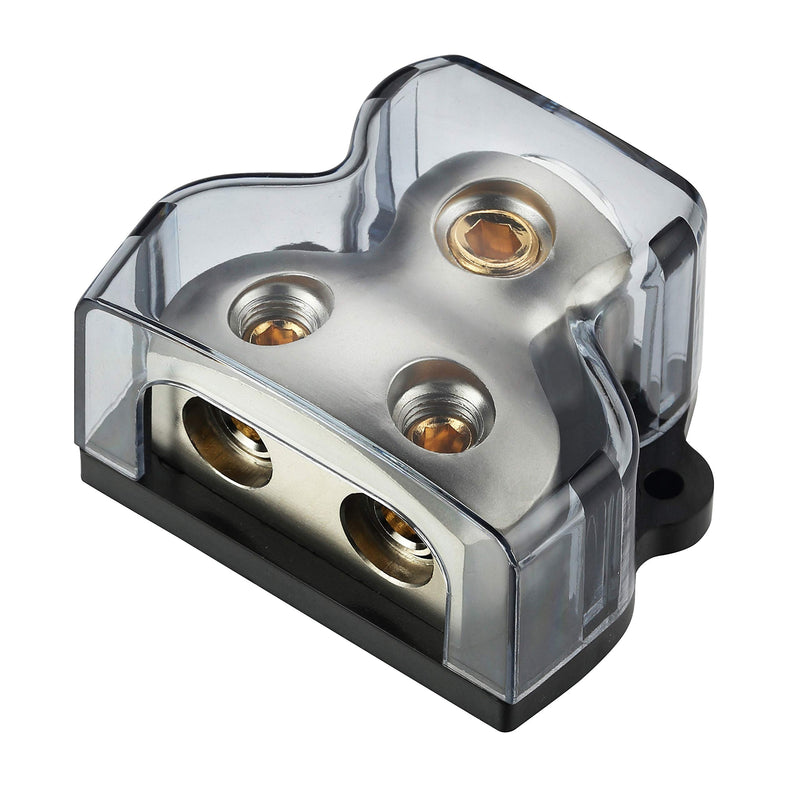 [Australia - AusPower] - Freajoin 0/2/4 AWG Gauge Power Distribution Block 1/0 Gauge in - 2 x 4 Gauge Out 1/0 GA In to (2) 4 GA Out 