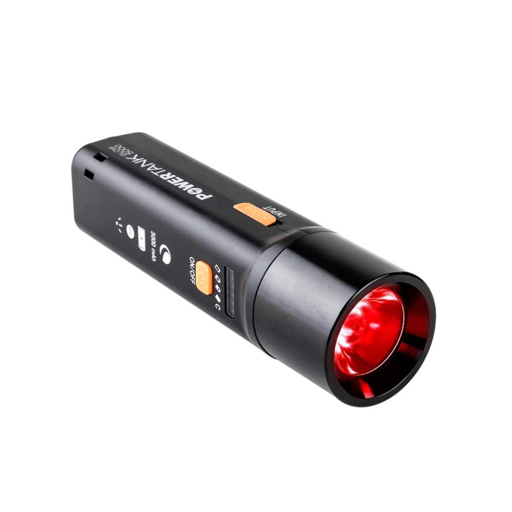 Celestron - PowerTank Glow 5000 - Portable USB Rechargeable Power Bank + Red Flashlight - 5000 mAh Capacity – The Best Astronomy Flashlight - Must-Have 2-in-1 Accessory for Amateur Astronomers (93585) 1 Count (Pack of 1)