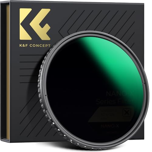 K&F CONCEPT 52mm Variable ND Lens Filter ND8-ND128 (3-7 Stop) No X Cross