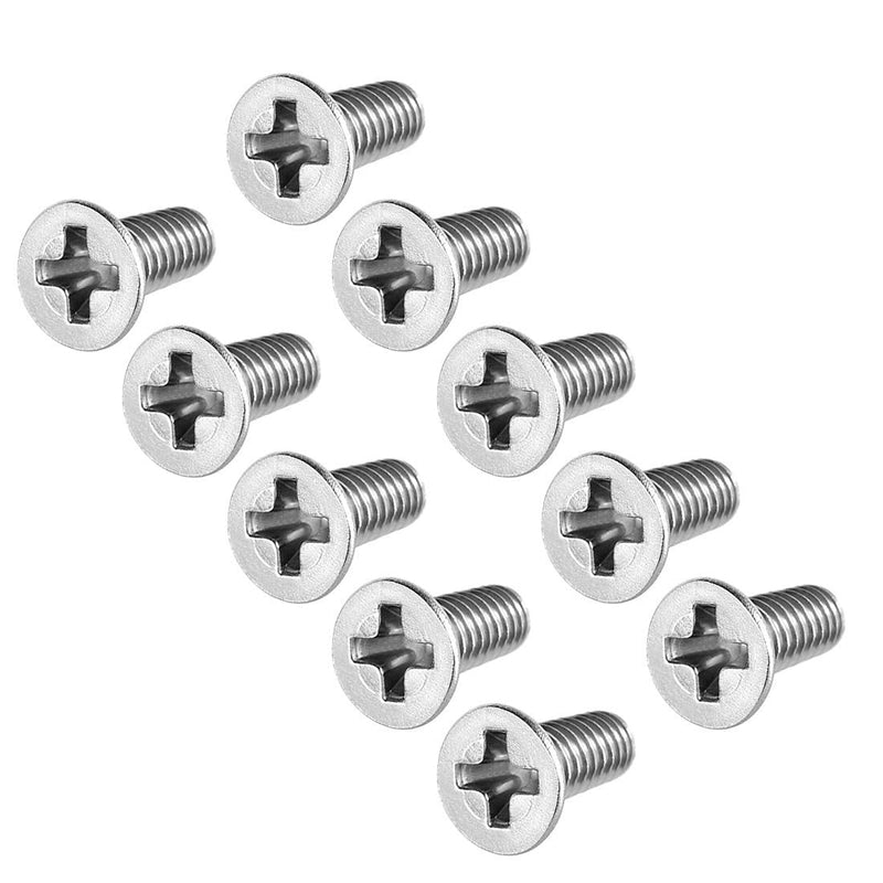 [Australia - AusPower] - uxcell M3x8mm Flat Head Machine Screws, Phillips Cross Screw, 304 Stainless Steel, Fasteners Bolts 50Pcs 