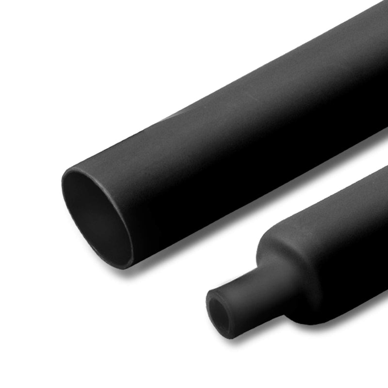 [Australia - AusPower] - 1-1/2 inch ((Diameter)) 3:1 Dual Wall Adhesive Heat Shrink Tubing, Large Glue Lined Marine Cable Sleeve Tube, Premium Wire Wrap Protector for DIY by MILAPEAK (4 Feet, Black) 4FT (1.5", 1 Pack) 