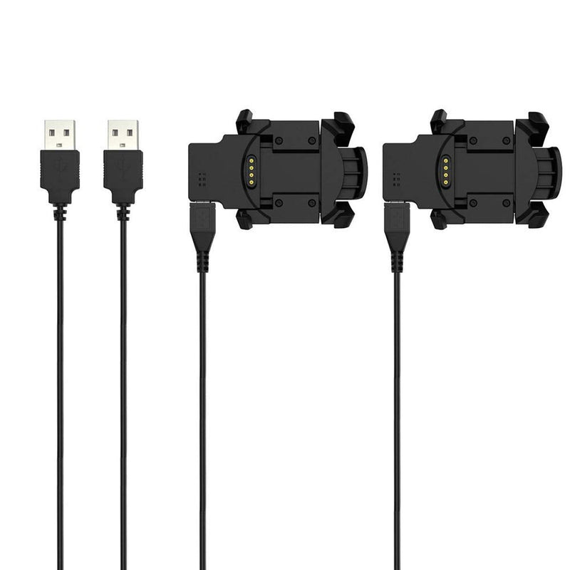 [Australia - AusPower] - 2-Pack Charger for Fenix 3/Fenix 3 HR/Quatix 3/ Tactix Bravo/ D2 Bravo, Replacement Charging Cable Cord for Garmin Fenix 3 Heart Rate Smart Watch (2Pack, 3.3ft/1m) 
