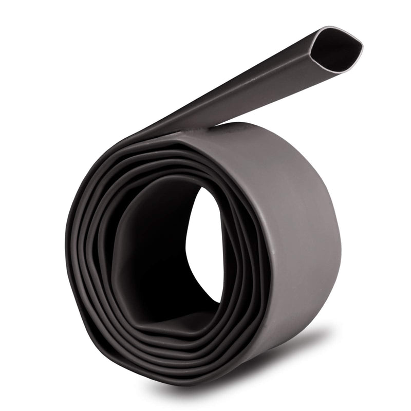 [Australia - AusPower] - 1 inch (Diameter) 3:1 Waterproof Heat Shrink Tubing Kit, Large Marine Dual Wall Adhesive Shrinkable Wire Wrap Tube, Insulation Sealing Wear-Resistant Cable Protector by YUKSY (4ft, Black) 1" (4ft, Black) 