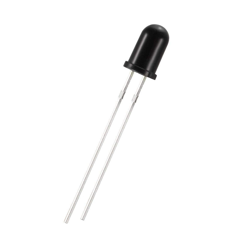 [Australia - AusPower] - uxcell 100pcs Photosensitive Diode Photodiodes Light Sensitive Sensors,5mm Black Round Head Receiver Diode 