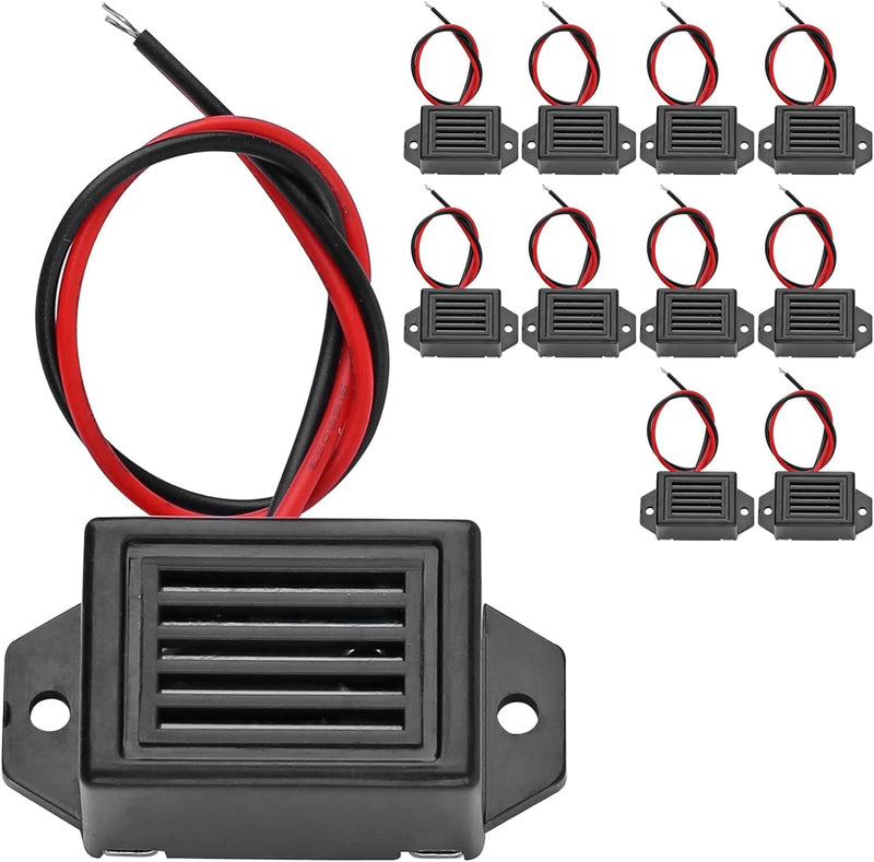 [Australia - AusPower] - Mini Buzzers with Leads Mechanical Buzzer 3V 400Hz Morse Code Mechanical Electronic Components 10Pcs 