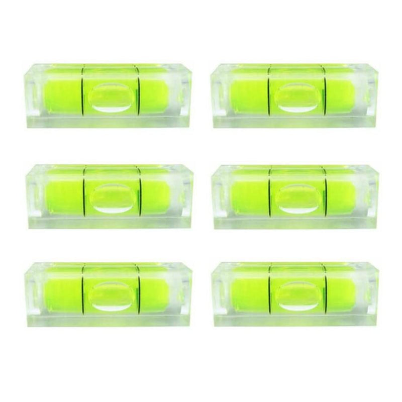 [Australia - AusPower] - 6Pcs Small Bubble Level Frame Mural Hanging 10x10x29mm Mini Square Spirit Level Picture Hanging Levels Mark Measuring Instruments Layout Tools 